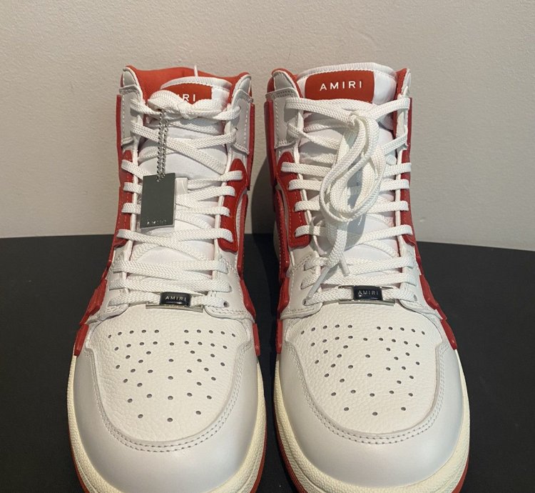 Amiri Skel Top Hi White Red