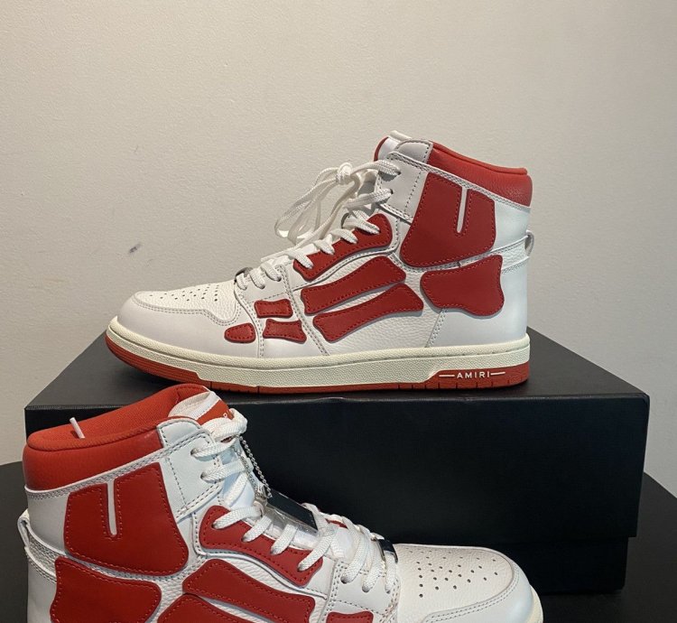 Amiri Skel Top Hi White Red
