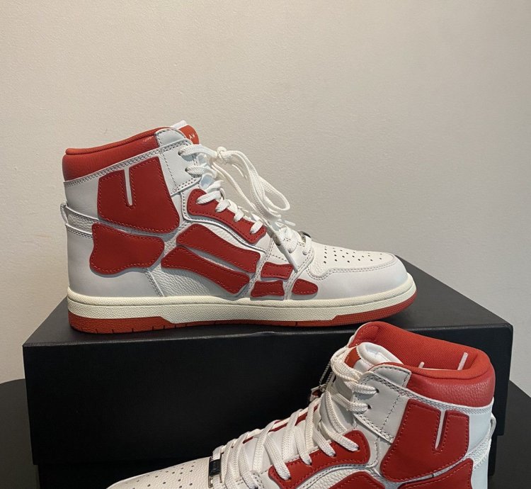 Amiri Skel Top Hi White Red