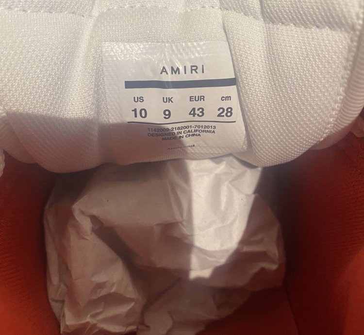 Amiri Skel Top Hi White Red
