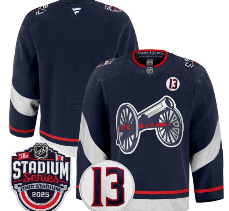 Men Team Jersey Columbus Blue Jackets 2025 Stadium Series 13 Johnny Patch Navy