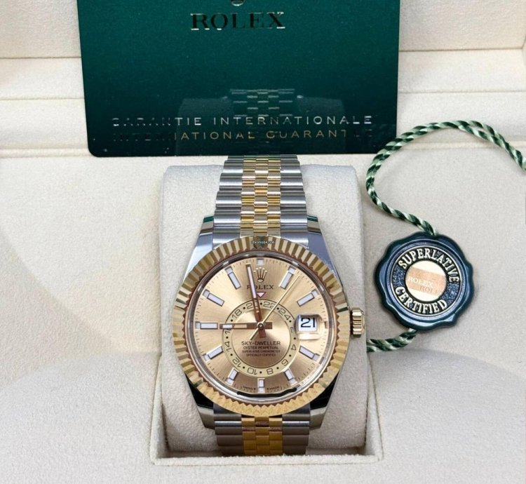 Rolex Sky-dweller 336933 Sky-dweller 42mm Two-tone Champagne Dial Jubilee