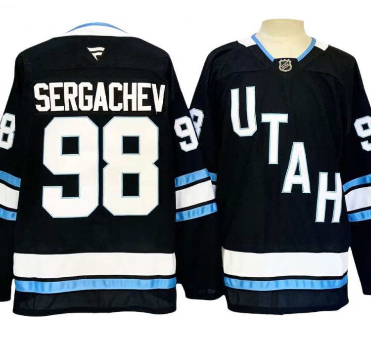 Utah Hockey Club 98 Mikhail Sergachev Black Jersey