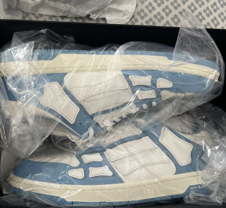 Amiri Skel Top Low Powder Blue White