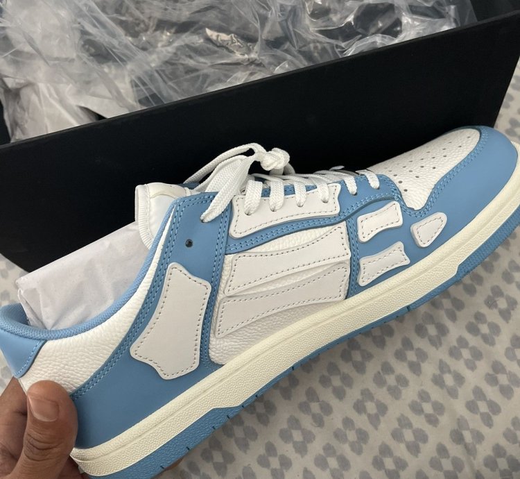 Amiri Skel Top Low Powder Blue White
