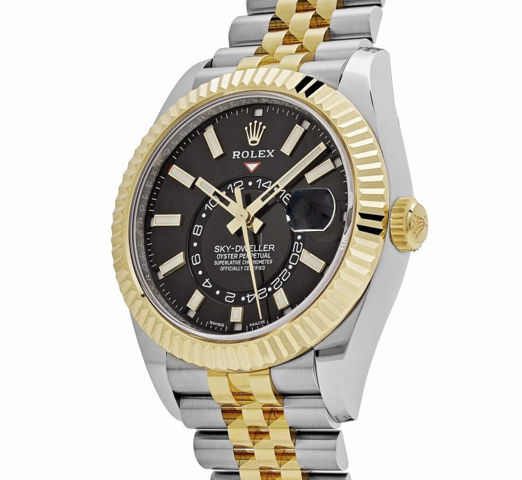 Rolex Sky-dweller 336933 Stainless Steel Yellow Gold Jubilee Black Dial 2024
