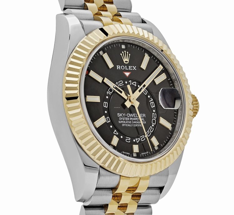 Rolex Sky-dweller 336933 Stainless Steel Yellow Gold Jubilee Black Dial 2024