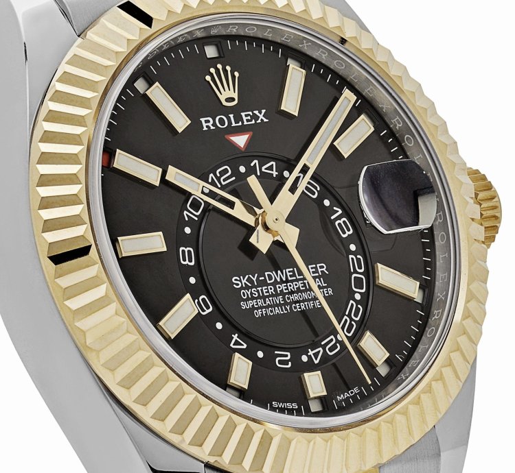 Rolex Sky-dweller 336933 Stainless Steel Yellow Gold Jubilee Black Dial 2024