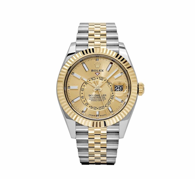 Rolex Sky-dweller 336933 Stainless Steel Yellow Gold Jubilee Champagne Dial 2024