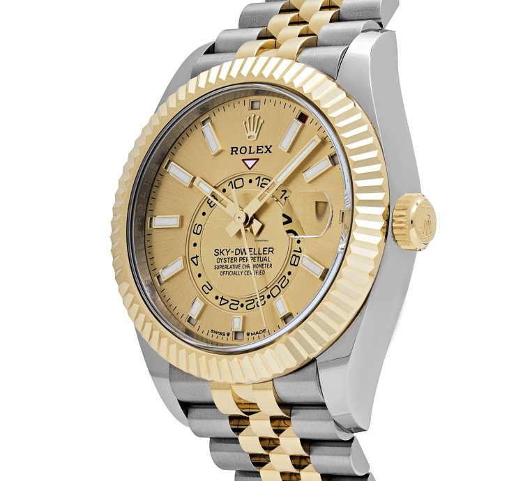 Rolex Sky-dweller 336933 Stainless Steel Yellow Gold Jubilee Champagne Dial 2024