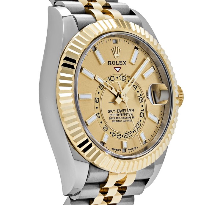 Rolex Sky-dweller 336933 Stainless Steel Yellow Gold Jubilee Champagne Dial 2024