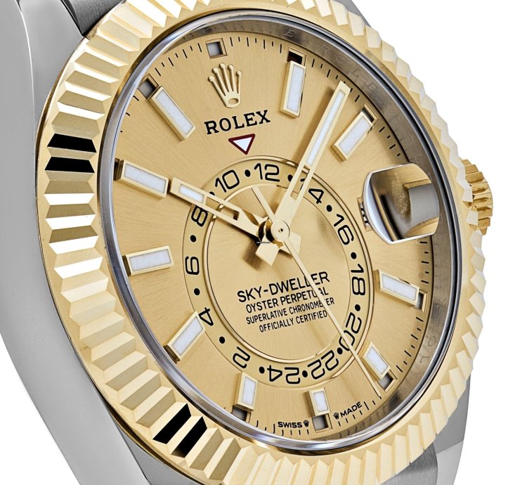 Rolex Sky-dweller 336933 Stainless Steel Yellow Gold Jubilee Champagne Dial 2024