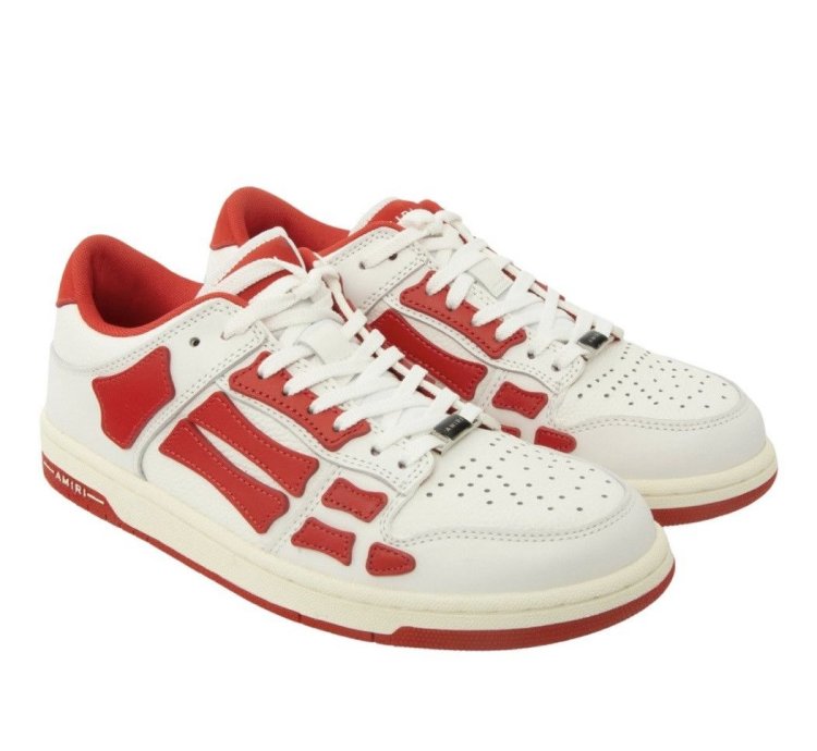 Amiri Skel Top Low Shoe White Red