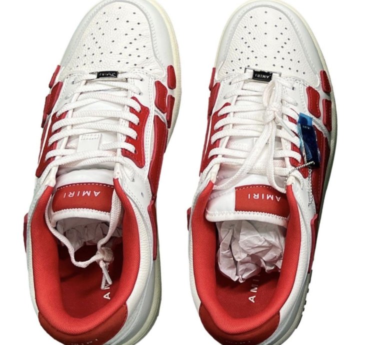 Amiri Skel Top Low Shoe White Red