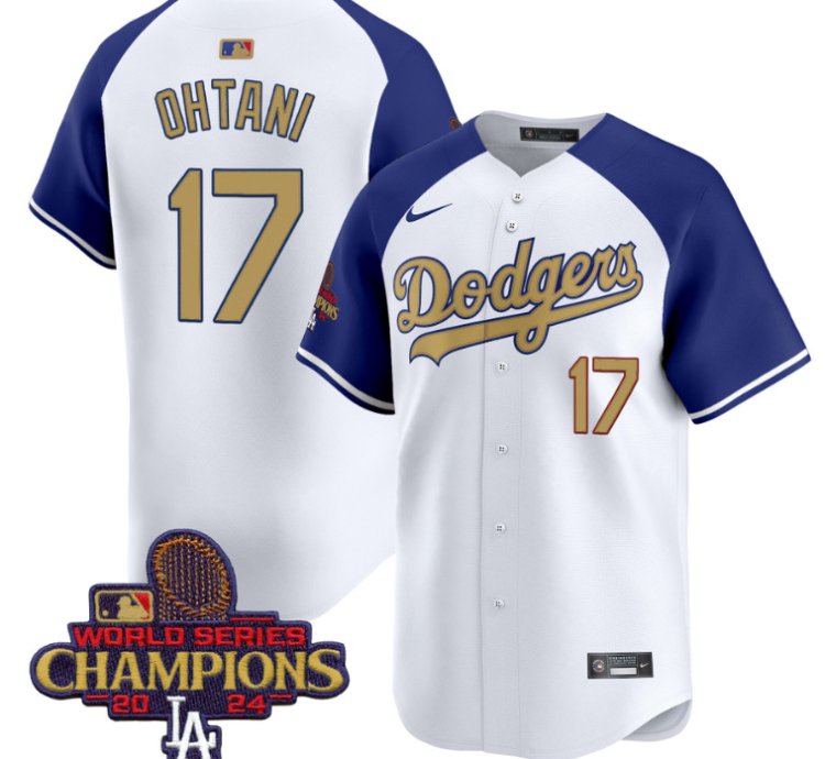 Shohei Ohtani Jersey 17 Dodgers 2025 Gold Vapor Premier Stitched Alternate