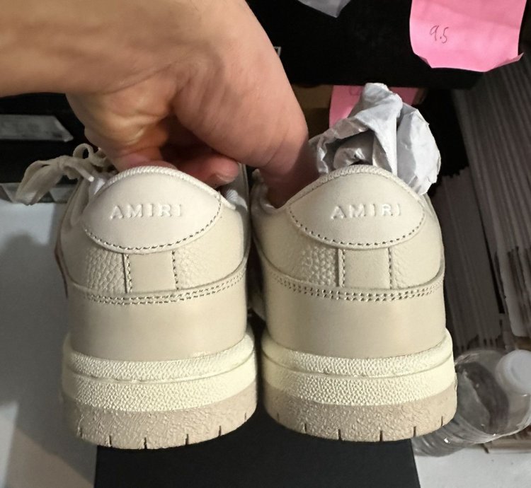 Amiri Skel Top Low Sneakers Beige Pink Size 9