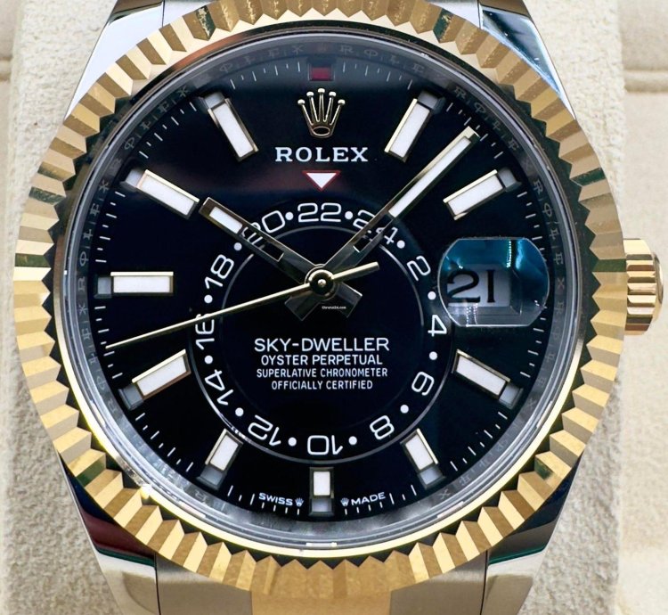Rolex Sky-dweller 336933 Two Tone Black Dial Oyster Bracelet Unworn 2023