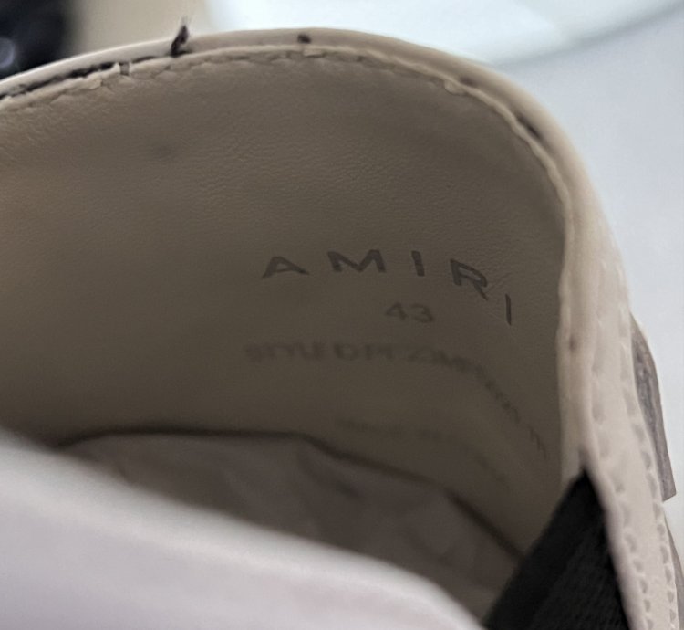 Amiri Skel Top Slip Ons In White Black