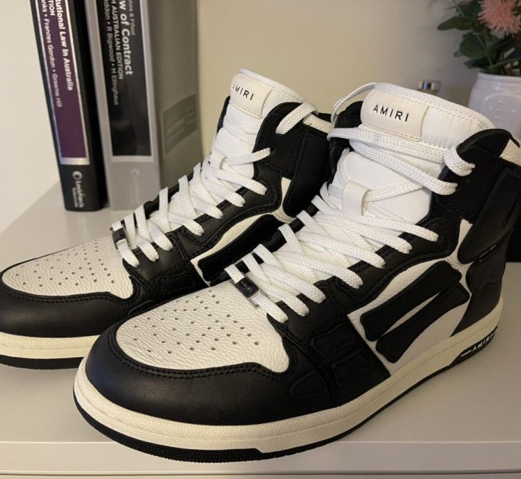 Amiri Skel-top High Black White Us9