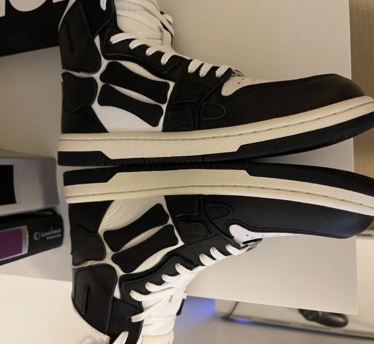 Amiri Skel-top High Black White Us9