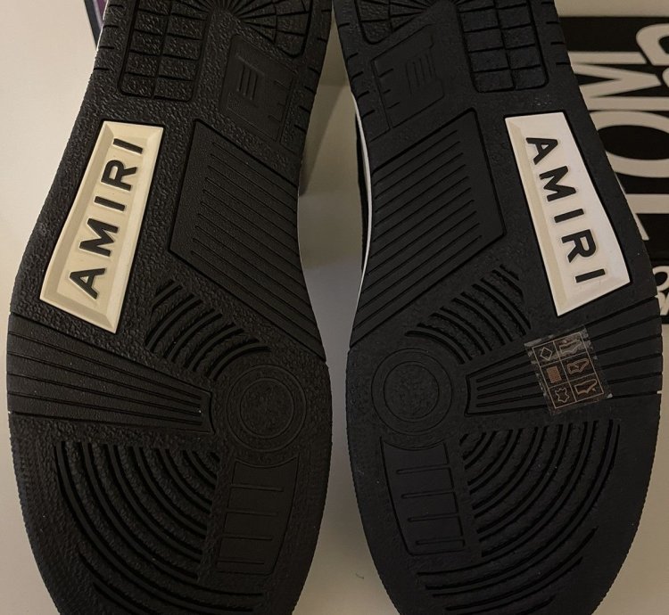 Amiri Skel-top High Black White Us9