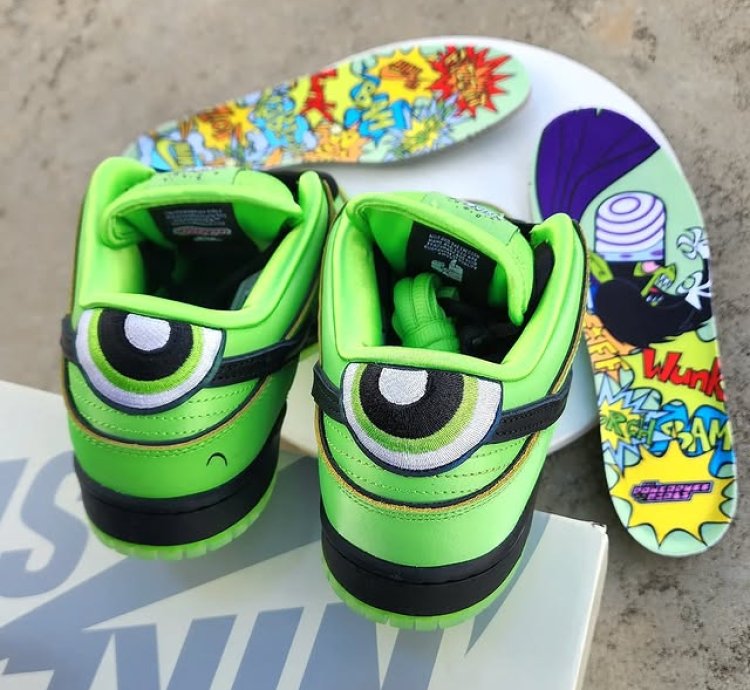 Nike Sb Dunk Low The Powerpuff Girls Green Buttercup