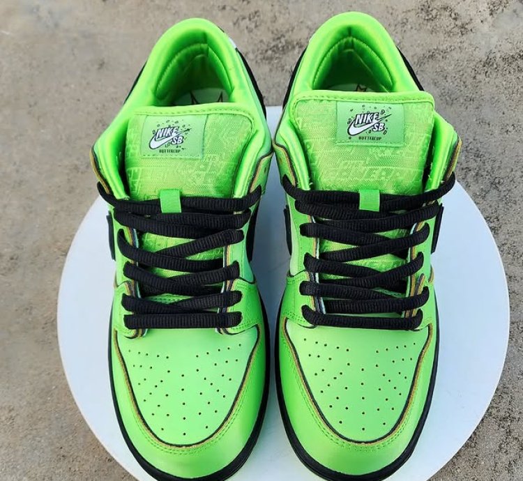 Nike Sb Dunk Low The Powerpuff Girls Green Buttercup