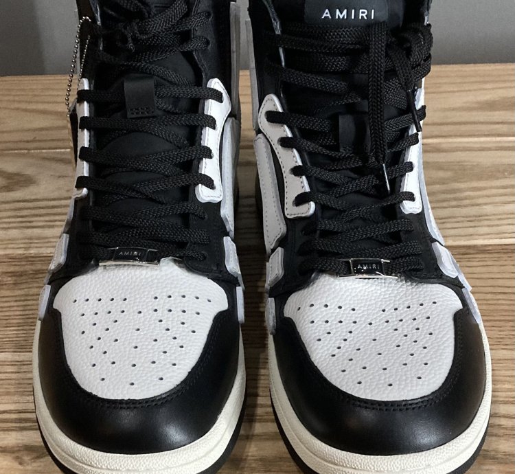 Amiri Skel-top High Black-white Size 11us