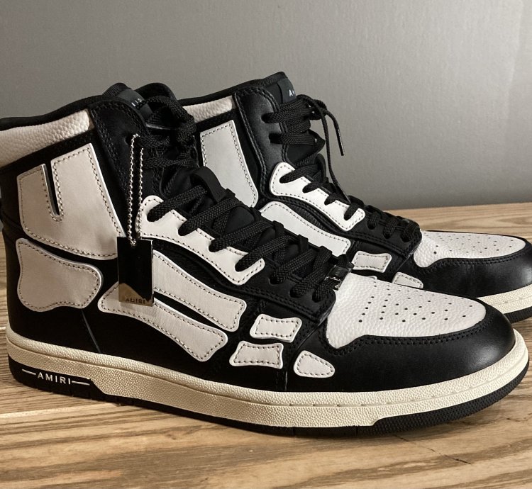 Amiri Skel-top High Black-white Size 11us