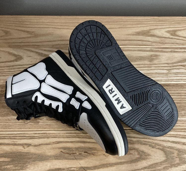Amiri Skel-top High Black-white Size 11us