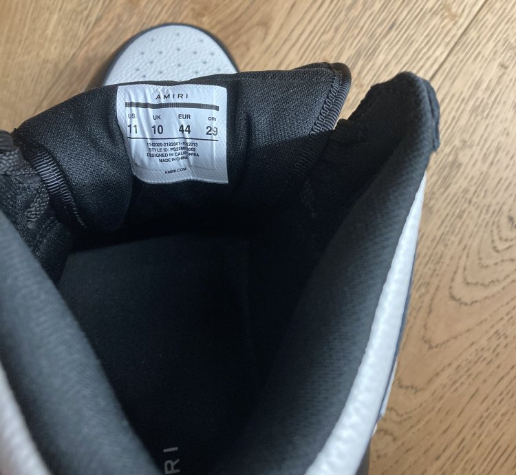 Amiri Skel-top High Black-white Size 11us