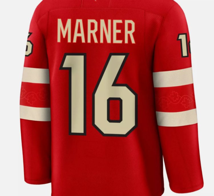 Mens Blank Player Jersey Red 2025 4 Nations Face-off Stitched