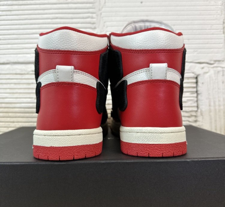 Amiri Skeleton Black Red White High Top Sneaker Sz 42