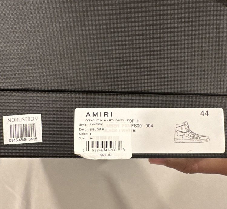 Amiri Skeleton Hi Top Sneakers