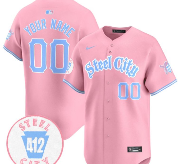 Custom Pittsburgh Pirates Jersey Bubblegum Pink Vapor Premier Limited Stitched Pink