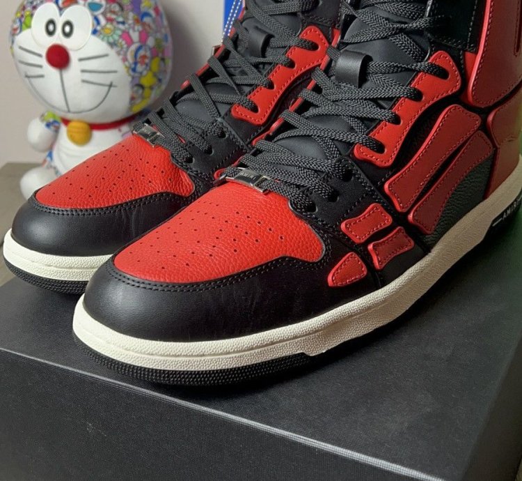 Amiri Skeleton High Bred Leather Sneaker