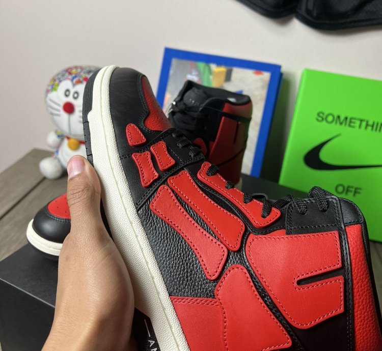 Amiri Skeleton High Bred Leather Sneaker