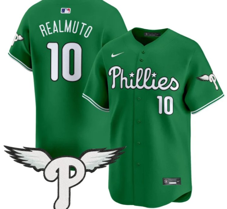 Jtrealmuto Jersey 10 Philadelphia Phillies 2025 Vapor Premier Limited Stitched Kelly Green