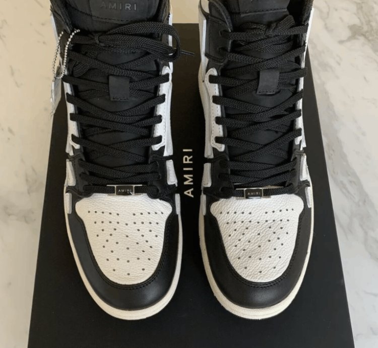 Amiri Skeleton High Top Black Skel Leather Hi Sneaker