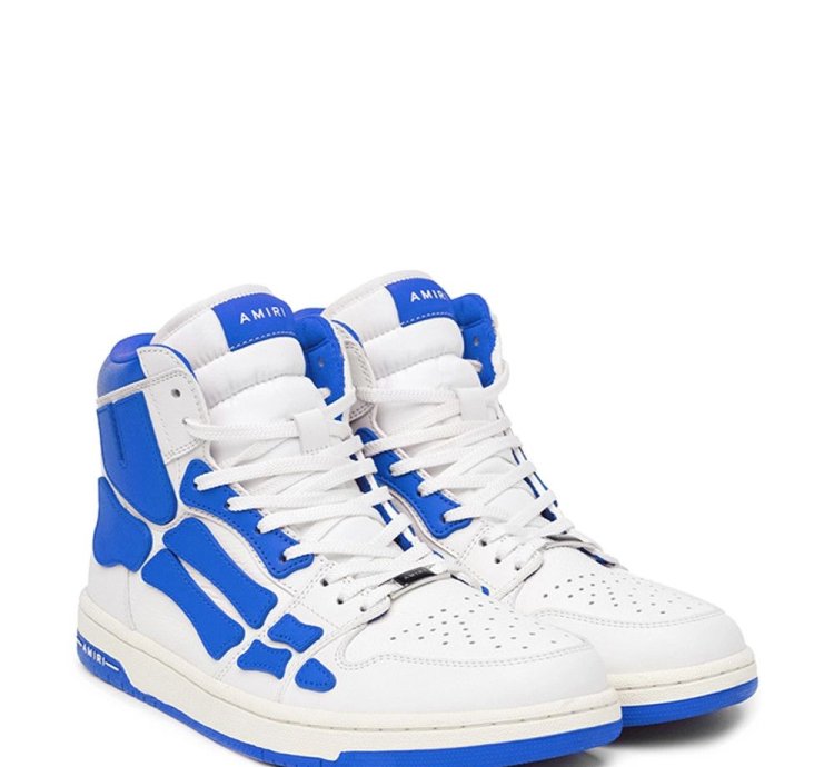Amiri Skeleton High Top Sneakers White Blue
