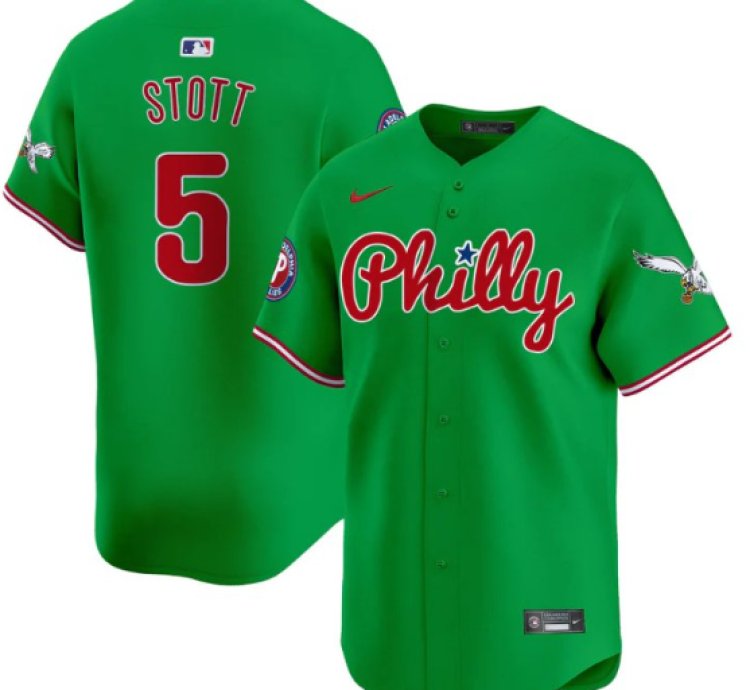 Bryson Stott Jersey 5 Phillies And Eagles Vapor Premier Limited Stitched Green