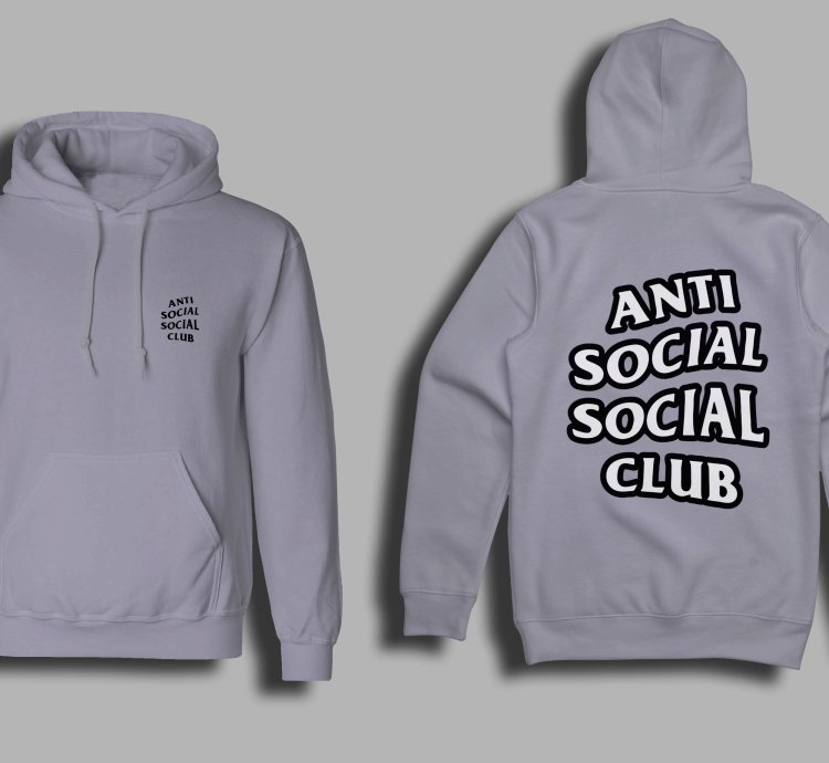 Anti Social Social Club Classic Logo Grey Hoodie