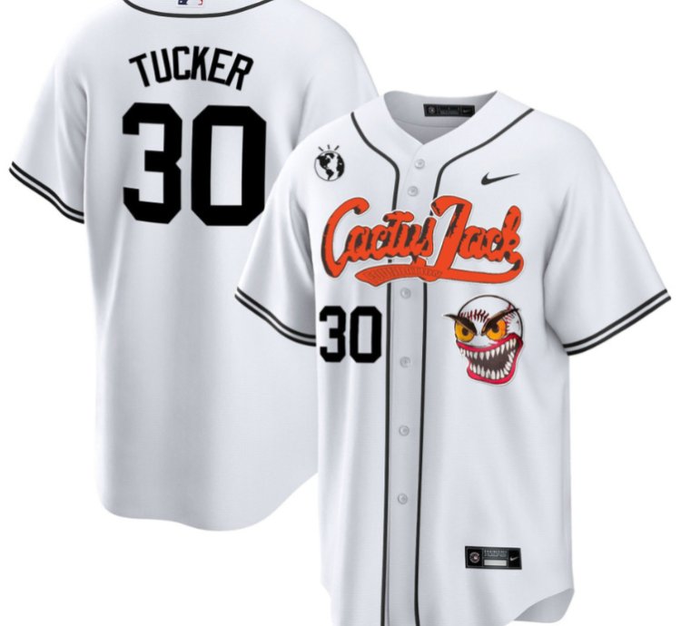 Kyle Tucker 30 Houston Astros Cactus Jack White Jersey