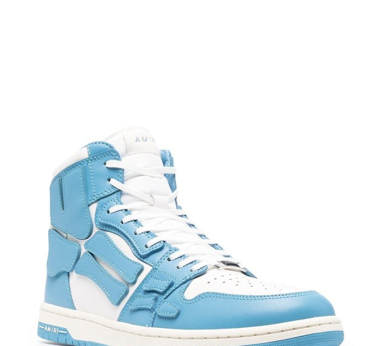 Amiri Skeleton High Tops Baby Blue