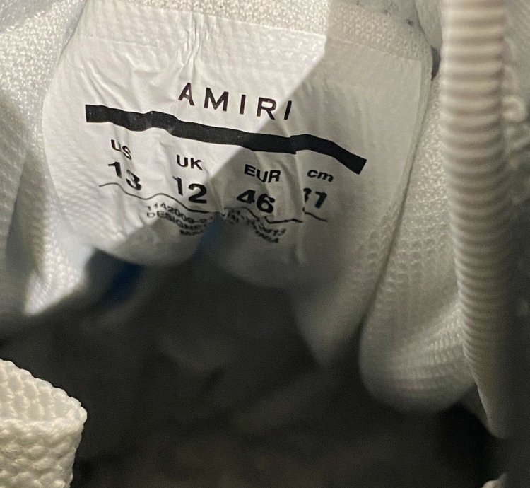 Amiri Skeleton High White Black Leather Sneaker