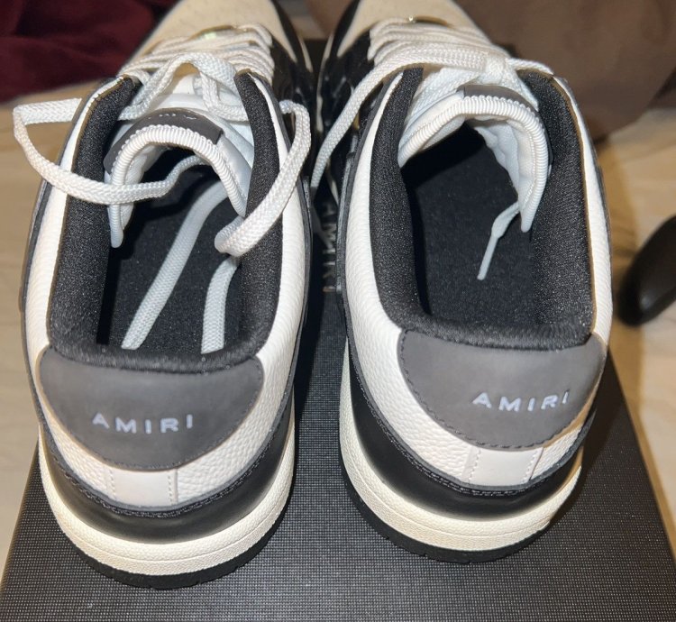 Amiri Skeleton Low Black White 11 with Shoe Bags