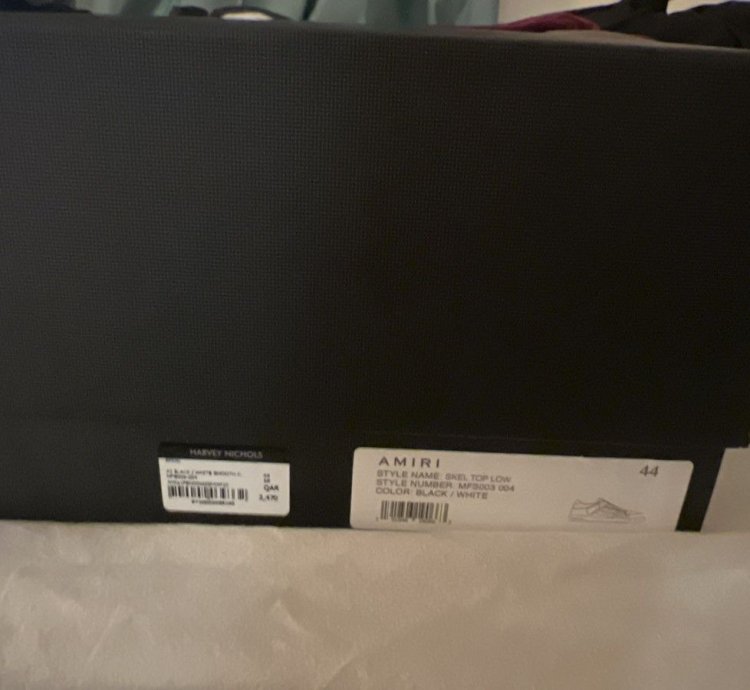 Amiri Skeleton Low Black White 11 with Shoe Bags