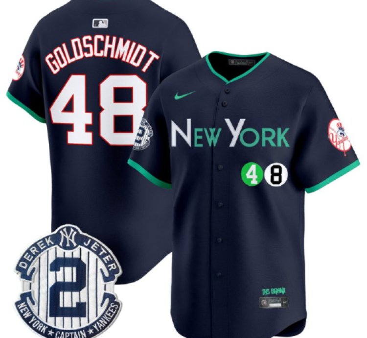 Paul Goldschmidt Jersey 48 New York Yankees City Connect Premier Limited Stitched Navy