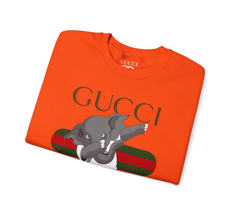 Gucci Elephant Orange Sweatshirt - Size Usa