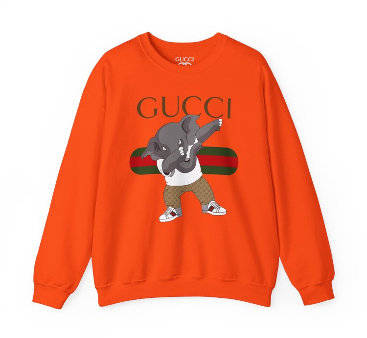 Gucci Elephant Orange Sweatshirt - Size Usa